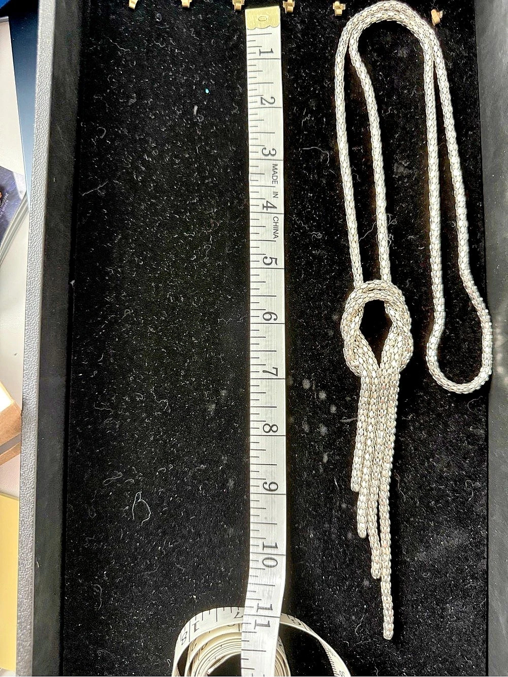 Silver-Tone Tassel Pendant Necklace Like New